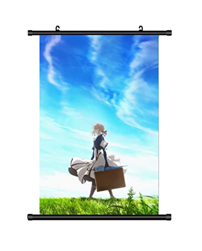 KARMA-X Großes 60x90CM Violet Ever-garden Kakemono Rollbild | Anime Manga Stoffposter Wallscroll Poster | Wanddeko Geschenk von KARMA-X