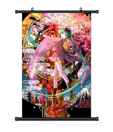 KARMA-X Großes 60x90CM Vocaloid Kakemono Rollbild | Anime Manga Stoffposter Wallscroll Poster | Wanddeko Geschenk | Miku Hatsune! von KARMA-X