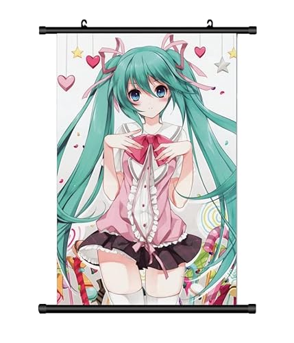 KARMA-X Großes 60x90CM Vocaloid Kakemono Rollbild | Anime Manga Stoffposter Wallscroll Poster | Wanddeko Geschenk | Miku von KARMA-X