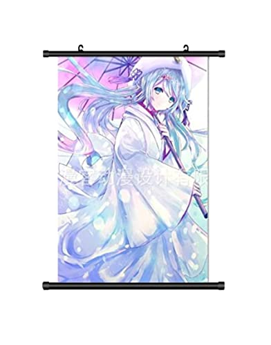KARMA-X Großes 60x90CM Vocaloid Kakemono Rollbild | Anime Manga Stoffposter Wallscroll | Wanddeko Geschenk | Motiv: Miku A von KARMA-X