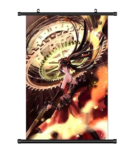 KarmaX Großes 60x90CM Date A Live Kakemono Rollbild | Anime Manga Stoffposter Wallscroll Poster | Wanddeko Geschenk | Motiv: Kurumi von KARMA-X