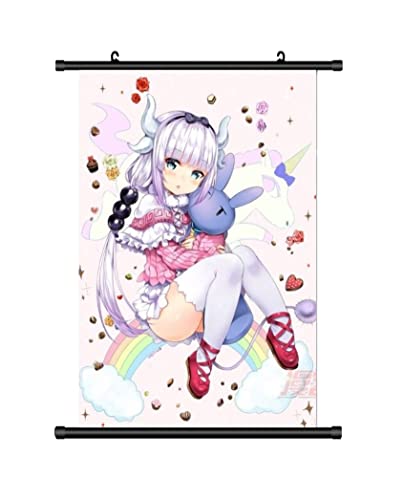 KarmaX Großes 60x90CM Dragon Maid Kakemono Rollbild | Anime Manga Stoffposter Wallscroll Poster | Wanddeko Geschenk | Motiv: Kanna von KARMA-X