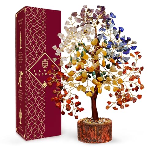 Handgefertigter ChakraKristallbaum, heilender ChakraBaum mit Trommelsteinen, natürlicher 7 ChakraBaum des Lebens HeimBüroDekor für Reichtum, perfekt zum Verschenken von Karma Pledge (Holzbasis Handgefertigter ChakraKristallbaum, heilender ChakraBaum mit Trommelsteinen, natürlicher 7 ChakraBaum des Lebens HeimBüroDekor für Reichtum, perfekt zum Verschenken von Karma Pledge (Holzbasis von KARMAPLEDGE