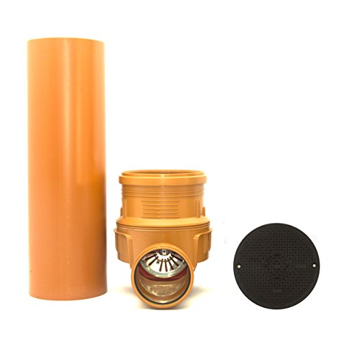 DN315 KG Schacht mit Rückstauklappe Komplett SET - voll Deckel, Rohr, Abwasserschacht Zulauf DN160 - Ablauf DN160 DN315 KG Schacht mit Rückstauklappe Komplett SET - voll Deckel, Rohr, Abwasserschacht Zulauf DN160 - Ablauf DN160 von KARMAT