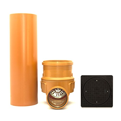 DN315 KG Schacht mit Rückstauklappe Revisionsschacht Komplett SET - quadratisch voll Deckel, Rohr, Abwasserschacht Zulauf DN160 - Ablauf DN160 DN315 KG Schacht mit Rückstauklappe Revisionsschacht Komplett SET - quadratisch voll Deckel, Rohr, Abwasserschacht Zulauf DN160 - Ablauf DN160 von KARMAT