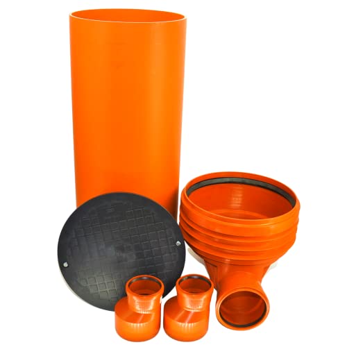 KARMAT/Dyka Megaastore KG Schacht DN400/DN125 - Komplett SET - KG Rohr 100 cm - Kanal Entwässerung - Kontrollschacht Revisionsschacht Komplett SET KARMAT/Dyka Megaastore KG Schacht DN400/DN125 - Komplett SET - KG Rohr 100 cm - Kanal Entwässerung - Kontrollschacht Revisionsschacht Komplett SET von KARMAT