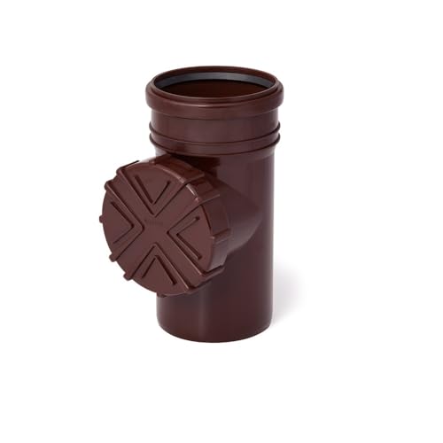 Fallrohrfilter DN 100 Ø 110 mm Revisionsrohr Regenrohrfilter KARMAT Dachrinnenfilter Reinigungsrohr Entwässerungssystem Fallrohr Dachrinnen Regenwasser Verbinder | Polypropylen | Braun von KARMAT