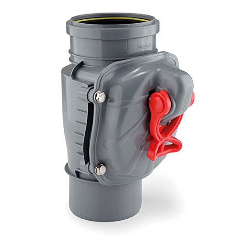 Ø110 mm ZB110 VERTIKAL Rückstauklappe Rückstauverschluss Rückstauvent DN110 für KG,HT, Rattenstop von KARMAT