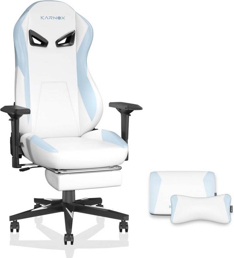 KARNOX Gaming-Stuhl (1-teilig), Ergonomischer Gaming-Stuhl mit Stoffbezug, 4D-Armlehnen, Fußstütze. von KARNOX