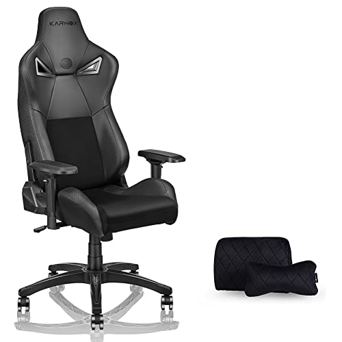 KARNOX Gaming Stuhl Bürostuhl Gamer Ergonomischer Mit Hohe Rückenlehne Verstellbaren Armlehnen Und Lendenkissen Wildleder Schwarz Gaming Stuhl BK von KARNOX