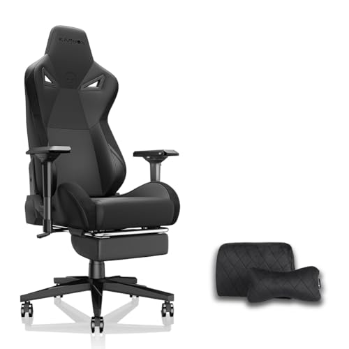 KARNOX Legend TR Gaming-Stuhl, Büro-Schreibtischstuhl, ergonomischer Renn-PC-Stuhl, hohe Rückenlehne, Chefsessel mit Kopfstütze und Lendenwirbelstütze, 360 Grad drehbar, neigbarer Computerstuhl von KARNOX