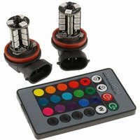 2er-Pack RGB-Nebelscheinwerferbirnen H8/H11, mehrfarbige RGB-LED-Nebelscheinwerfer-Fahrbirnen, Fernbedienung, H8/H11-Ersatzbirne von KARTOKNER