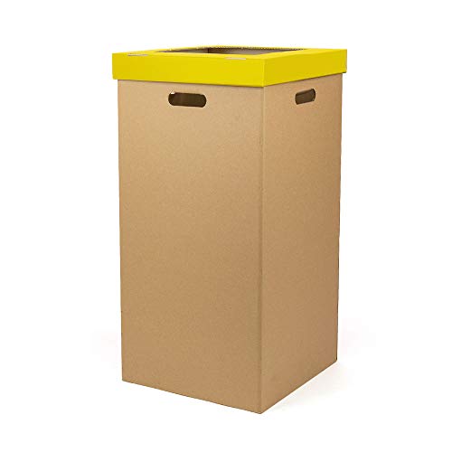 KARTOX ONLY BOXES, Papierkorb mit Deckel, 37 x 36 x 70 cm, Gelb von ONLY BOXES