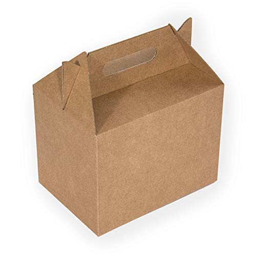 ONLY BOXES, Picknickbox, Maxi, aus Kraftpapier, für Partys, Mahlzeiten, Restaurants, 24 x 16 x 18 cm, 10 Stück von KARTOX