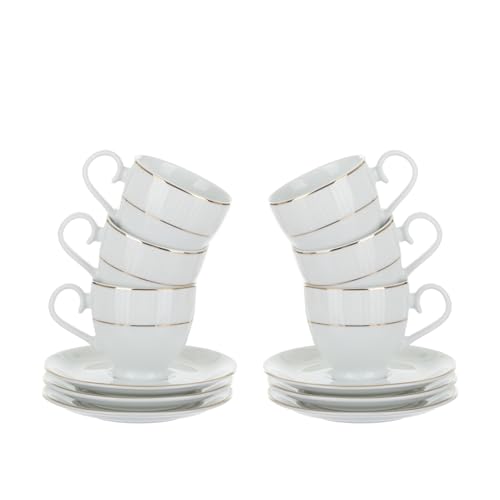 6er Set STRIPPY GOLDENE KAFFEKOFFE MIT SCHOTTEL 6er Set STRIPPY GOLDENE KAFFEKOFFE MIT SCHOTTEL von KASANOVA