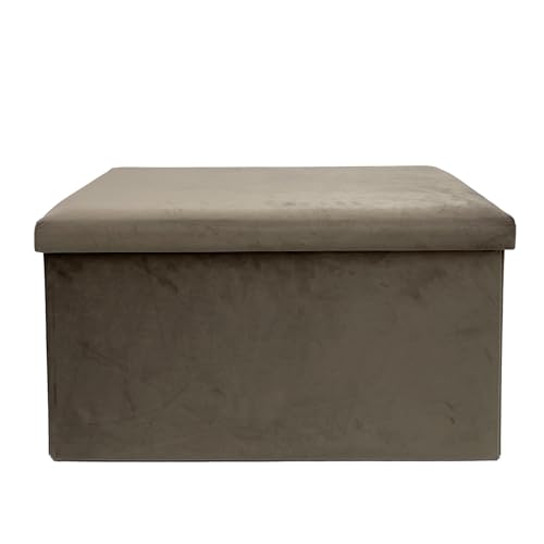 Generico 1 RECHTECKIGE TRUHE BRAUN GLACE CM 71X40X40, Polyester MDF-Faserplatte Polypropylen Polyurethan, marrone von KASANOVA