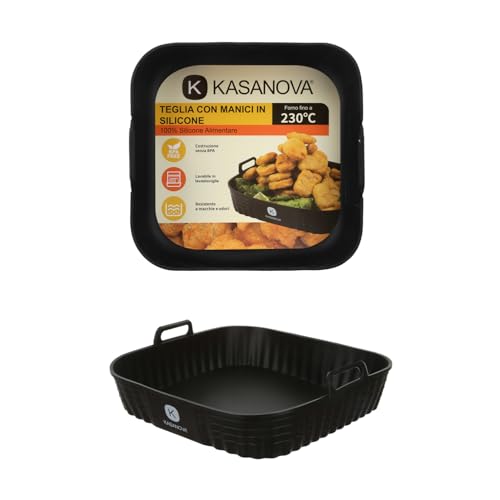 KASANOVA 1 22x20cm Silikon-Heißluftfritteusenpfanne-Schwarz KASANOVA 1 22x20cm Silikon-Heißluftfritteusenpfanne-Schwarz von KASANOVA