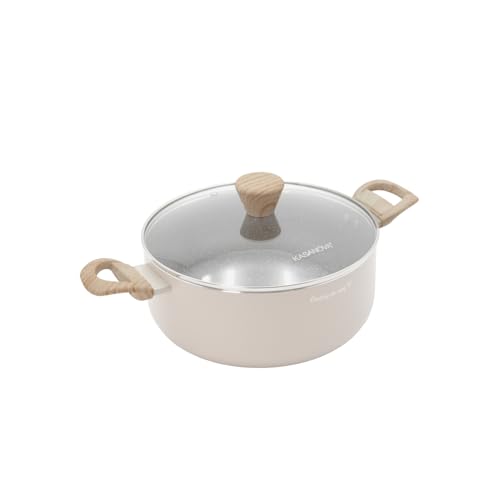 KASANOVA 1 24 cm taupe Auflaufform mit Cooking Therapy-Schriftzug-mit Deckel, Gepresstes Aluminium Bakelit Glas KASANOVA 1 24 cm taupe Auflaufform mit Cooking Therapy-Schriftzug-mit Deckel, Gepresstes Aluminium Bakelit Glas von KASANOVA