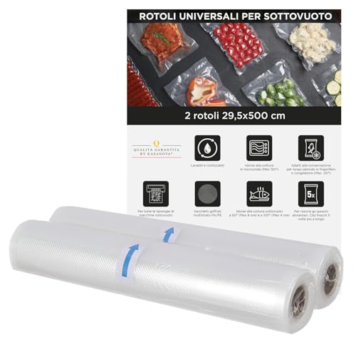 KASANOVA 1 2er SET CM 29,5X500 FÜR VAKUUUMVERPACKUNG, Polyethylen Polyamid von KASANOVA