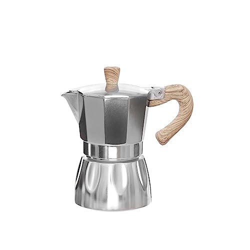 KASANOVA 1 3-Tassen-Kaffeemaschine Aluminium/Holz NEU, Aluminiumlegierung Bakelit Silikon KASANOVA 1 3-Tassen-Kaffeemaschine Aluminium/Holz NEU, Aluminiumlegierung Bakelit Silikon von KASANOVA
