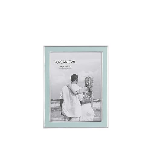 KASANOVA 1 FOTORAHMEN TIFFANY RAHMEN CM 13X18 HOLZ, Miro‘ Silbermetall Glas Karton von KASANOVA