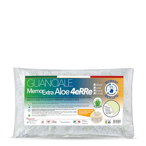 KASANOVA 1 KISSEN MIT SCHLEIFE CM 45X75 ALOE, Viskoelastisches Polyurethan Polyester von KASANOVA