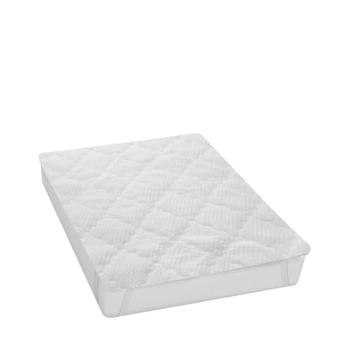 KASANOVA 1 QUADRATISCHER TOPPER 1/2 CM 120X200 UNSERER STRESS, Polyester Elasthan, bianco von KASANOVA