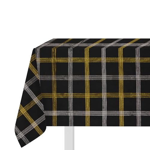 KASANOVA Weihnachtstischdecke Tartan Beige und Gold Beige Textil Tisch und Küche von KASANOVA