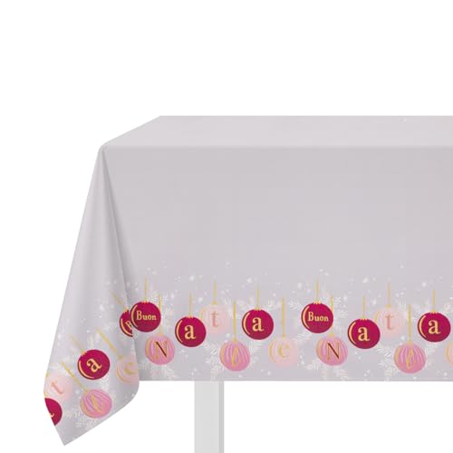 KASANOVA 1 Tischdecke CM140X180 Weihnachtskugel Mauve, Baumwolle Polyester von KASANOVA
