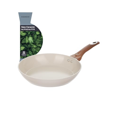 KASANOVA 26 cm Keramik Bratpfanne creme Neu Keramik von KASANOVA