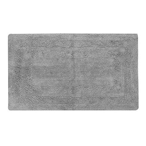 KASANOVA Badteppich 50 x 80 cm grau aus Baumwolle grau Textil Bad von KASANOVA