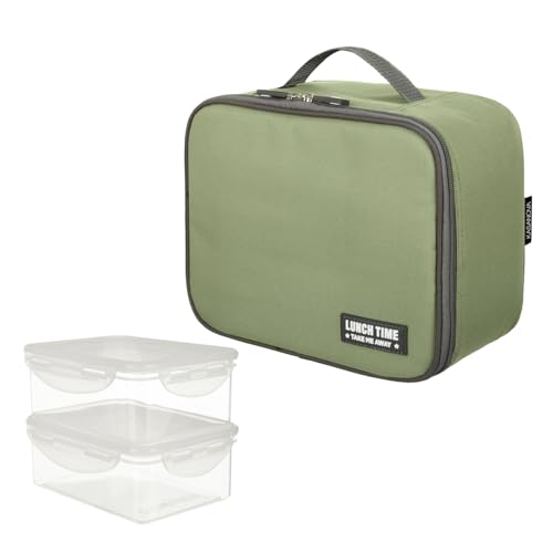 Kasanova 1 6L Grüne Thermo-Lunchtasche mit 2 Behältern, Polyester Kasanova 1 6L Grüne Thermo-Lunchtasche mit 2 Behältern, Polyester von KASANOVA