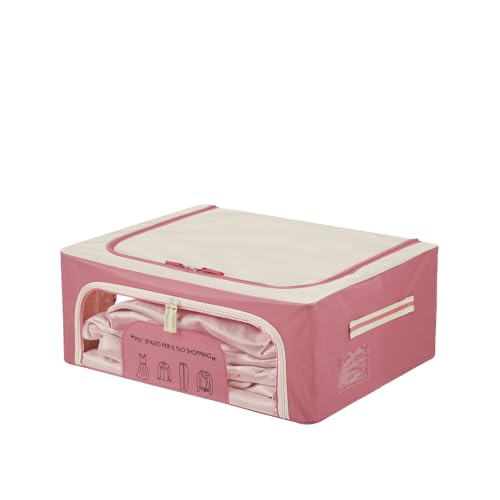 Kasanova 1 KLEIDERSCHRANK 50X40X20 CM MALLOW SCHRIFTZUG, Polyester Eisen MDF-Faserplatte PVC-Kunststoff, mauve von KASANOVA