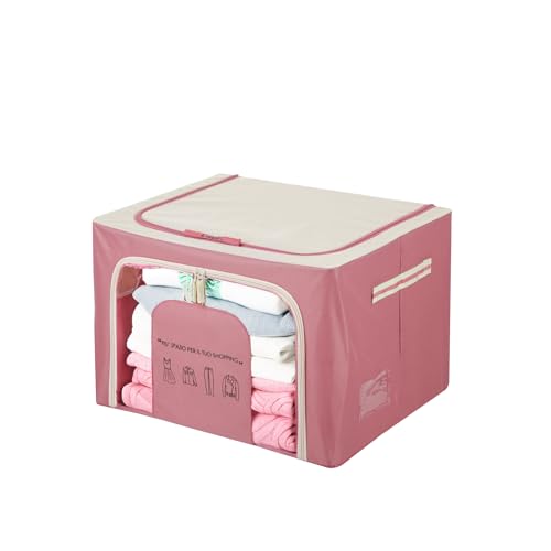 Kasanova 1 KLEIDERSCHRANK 50X40X33 CM MALLOW SCHRIFTZUG, Polyester Eisen MDF-Faserplatte PVC-Kunststoff, mauve von KASANOVA