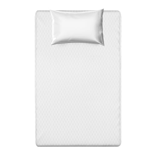 Kasanova 1 MATRATZENBEZUG 1/2 QUADRAT CM 130X200+25 RHOMBUS, Polyester, Bianco von KASANOVA