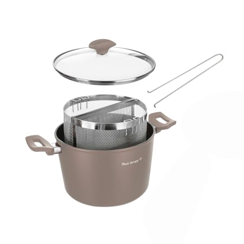 Kasanova 1 PASTAIOLA CM22 MIT ZWEI KÖRBEN UND DECKEL. TAUBE, Geschmiedetes Aluminium Edelstahl 18/10 Glas Kasanova 1 PASTAIOLA CM22 MIT ZWEI KÖRBEN UND DECKEL. TAUBE, Geschmiedetes Aluminium Edelstahl 18/10 Glas von KASANOVA