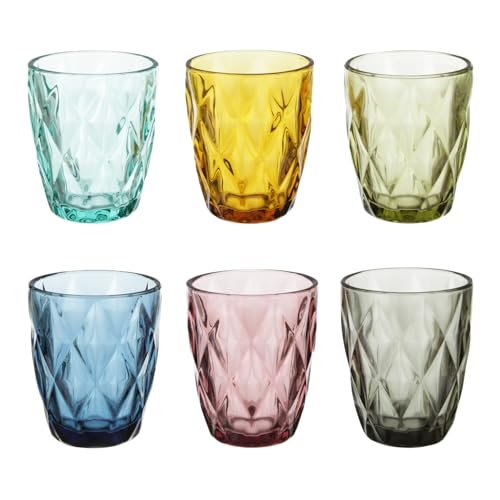 Kasanova 1 Set mit 6 farbigen Wassergläsern-Gemma, Glas, Weiß Kasanova 1 Set mit 6 farbigen Wassergläsern-Gemma, Glas, Weiß von KASANOVA