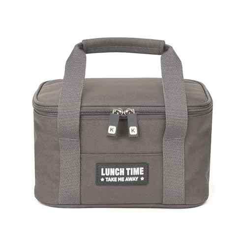 Kasanova 1 Thermo-Lunchtasche mit Griffen, 4,8 l, Grau, Polyester Kasanova 1 Thermo-Lunchtasche mit Griffen, 4,8 l, Grau, Polyester von KASANOVA