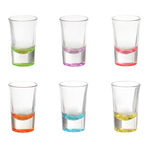 Kasanova Pasabahce Likörglas-Set, 6-teiliges mehrfarbiges Glas, Vielfarbig von KASANOVA