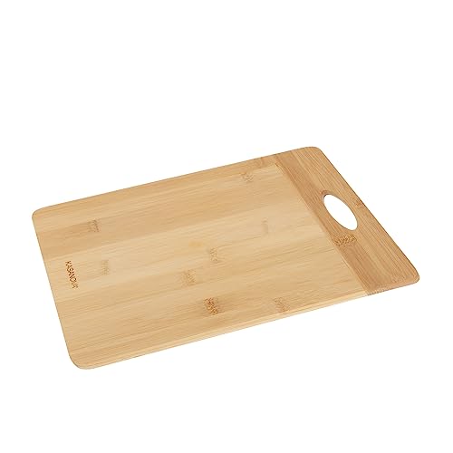 Schneidebrett mit Griff aus Bambus, 33 x 24 cm, Holz von KASANOVA