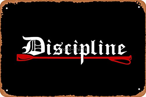 KASDBOPA Discipline, BDSM Peitsche, Poster, 20,3 x 30,5 cm, Retro-Vintage-Metallschild, Heimwerker-Höhle, Kunst, 20,3 x 30,5 cm von KASDBOPA