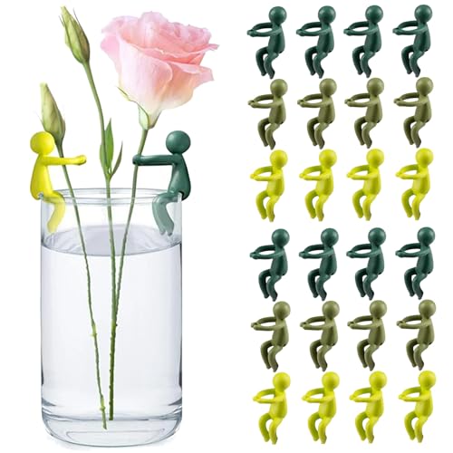 KASESSS 24 StüCk EntzüCkendes Mini-Figure-Design Pflanzenclips Wiederverwendbar Pflanzenbieger Einfach Zu Bedienen PflanzenstüTze, Pflanzen Klammern FüR StaudenstüTze äNdern Der Wuchsrichtung von KASESSS