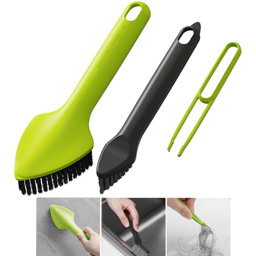 KASESSS 3 in 1 Multifunktionale BodennahtBürste, Rillenspalt Reinigungsbürste, Spaltreinigungsbürste, Hartborsten-Eckenreinigungsbürste, Putzbürste, Bürste Reinigung für Duschen Böden Bad und Küche von KASESSS