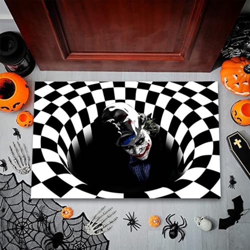 KASESSS Halloween Fussmatte Aussen, Scary Fußmatte Außen, Fussmatte Innen Horror, 3D Stereo Vision Fußmatte Innen, Fußmatten Clownfallenmuster, Fußabtreter Außen für Haustür Garten 40x60 cm KASESSS Halloween Fussmatte Aussen, Scary Fußmatte Außen, Fussmatte Innen Horror, 3D Stereo Vision Fußmatte Innen, Fußmatten Clownfallenmuster, Fußabtreter Außen für Haustür Garten 40x60 cm von KASESSS