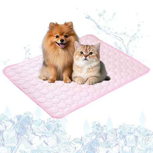 KASESSS Kühlmatte Hund, Selbstkühlende Kühlmatte für Hunde, 70x55CM Kühldecke Hund, Sommer kühlmatte Katze, Weich Bequem Kühldecke für Hunde, Hundekühlmatte für Zuhause Unterwegs oder im Auto, Rosa KASESSS Kühlmatte Hund, Selbstkühlende Kühlmatte für Hunde, 70x55CM Kühldecke Hund, Sommer kühlmatte Katze, Weich Bequem Kühldecke für Hunde, Hundekühlmatte für Zuhause Unterwegs oder im Auto, Rosa von KASESSS