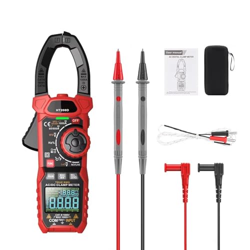 1 Setzen Sie HT208D Klemmmessgerät Mit Nicht Kontaktspannungserkennung Und LED Taschenlampe Für Den Und Industriegebrauch Mit Sonden LED Taschenlampenmultimeter von KASFDBMO