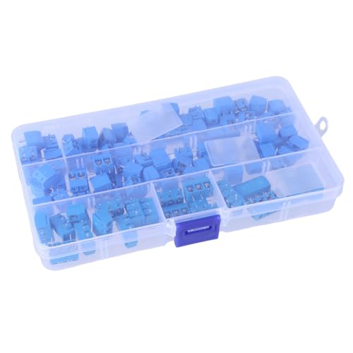 100 Stück 5 mm Pitches PCB Mount Schraubklemmen Block 2-polig 3-polig 4-polig Leiterplattenverbinder für Heimelektronik-Projekte von KASFDBMO