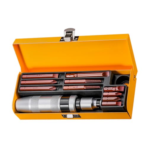 12-teiliges Schlagschrauber-Set mit legiertem Stahl-Bit, geeignet zum Entfernen alter und beschädigter Schrauben, schnelle und einfache Reparaturen, Reparatur elektronischer Geräte 12-teiliges Schlagschrauber-Set mit legiertem Stahl-Bit, geeignet zum Entfernen alter und beschädigter Schrauben, schnelle und einfache Reparaturen, Reparatur elektronischer Geräte von KASFDBMO