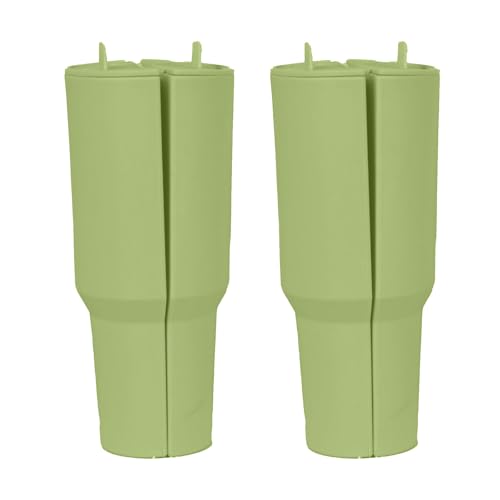 2 Stück Silikon-Wasserbecher-Trenner, 2-in-1, isolierte Becher, Trennwände, Doppelaromen-Auskleidung von KASFDBMO