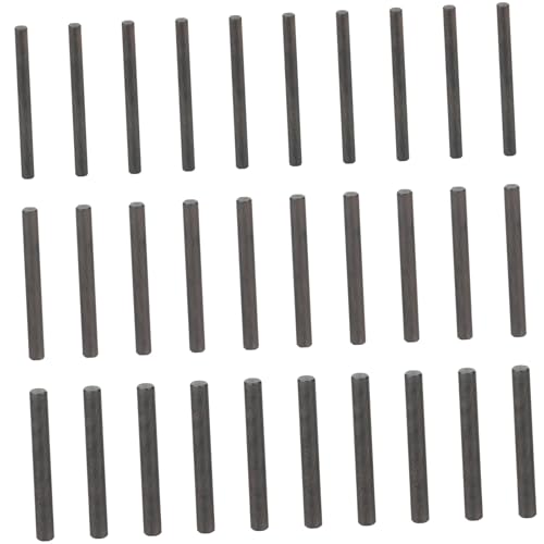 30 Pcs Hartholz Gerilligte Stecker Schrankschublade Runde Flugte Holzhandwerksdübelstifte 8/10/12mm Bastel Dübelstangenstangen Schrankschublade Runde Geriffelte Stangen von KASFDBMO